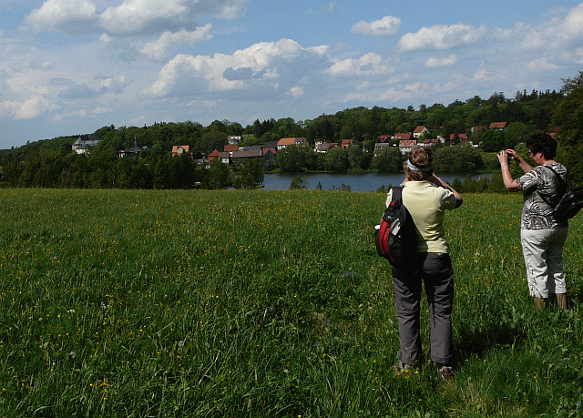 Begehrtes Fotomotiv - Stieger Schulteich mit Schloss und Kirche